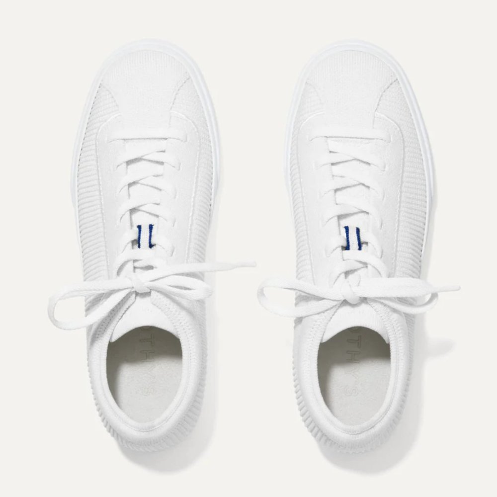 Rothy's The Lace Up WHITE SNEAKERS